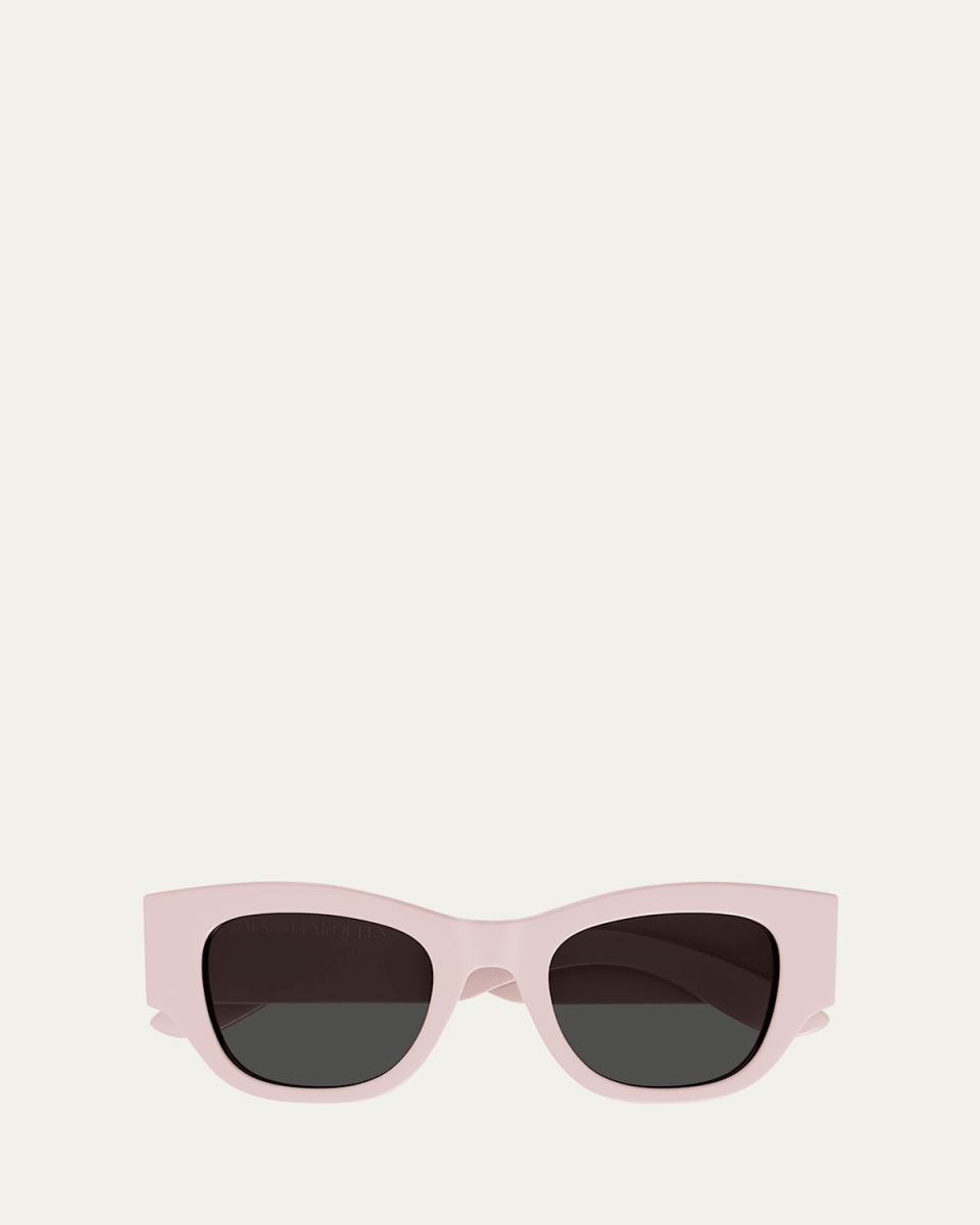Logo Acetate Square Sunglasses
